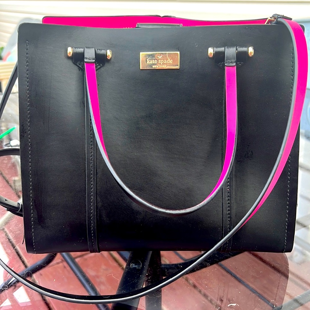 Black and pink Kate Spade bag